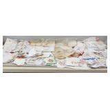 Large lot of Embroidered Linens