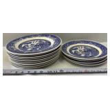 Royal China (USA) Blue Willow Ware Plates - VTG