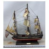 Vtg Handcrafted wooden Spanish sailing vessel