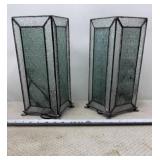 2-Vintage Handcrafted Art Deco two-toned textured