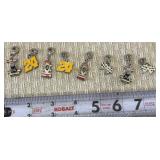 NASCAR bracelet charms featuring the iconic
