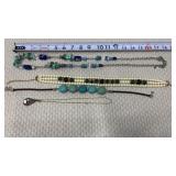 Teardrop-shaped gemstone pendant Necklace, Boho