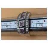 Victoria Wieck Pink Sapphire 925 Size 9 Ring