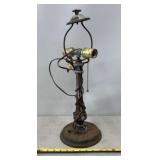 Antique cast-metal table lamp base