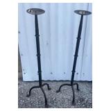 Wrought Iron antique tall tripod floor