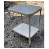 Vtg two-tier metal utility cart