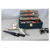 Plano Tackle Box with Tackle, Filet Knife, Reels