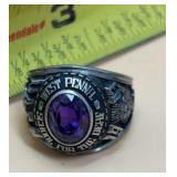 Silver Tone Class Ring-West Penn School for the