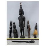 Traditional hand-carved African wooden tribal art
