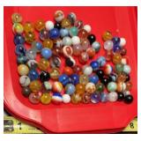 Vtg Marble mix of translucent, opaque, swirled,