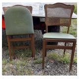 2-Vtg Wooden Folding Chairs