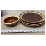 Brown Drip Glazed Stoneware Dishes including
