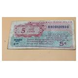 Series 471 MPC 5ï¿½ U.S. Military Payment
