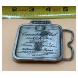 1975 Canadian Club Whiskey Belt Buckle