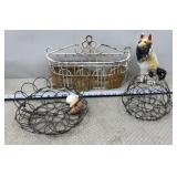 Primitive Collapsing Egg Baskets, Window Sill