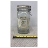 Vtg clamp jar featuring a wire-bail locking lid