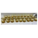 27- Libbey MCM Georgian  yellow gold ombre