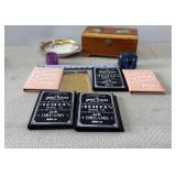 Vtg Wooden Keepsake Box, Decorative Photo Albums