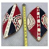Auth Vintage Hand Painted MASAAI Tribal Warrior