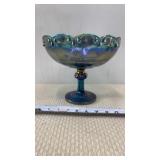 Indiana Glass? Blue Garland Carnival Glass
