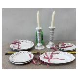 Vtg White ceramic pierced or reticulated