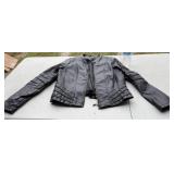 Ladies Black Washed Biker Motorcycle Style Soft