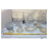 Clear Glassware Home Decor, Ashtrays