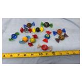 Vintage Set of Art Glass Candy Figurines Stripes