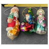 3-Shiny Brite Mercury Glass Christmas