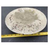 Concrete Bird Bath with leaf Impressions and