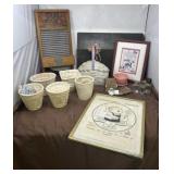 Decor with Pictures, Flower Pots, Placemats