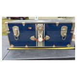 Royal Blue Metal Storage Trunk