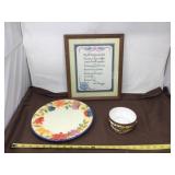 Decorative Plate and Bowl with Picture