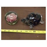 Turtle and Flower Paper Weights