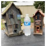 2-Rustic Handcrafted Wooden Birdhouses