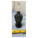 Art Glass Elegant Iridescent Swirl Perfume Bottle