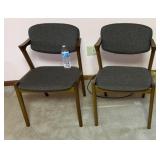 2-Mid-Century Modern Wooden Dining Chairs