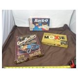 Gang Busters, Rack-o, Moxie Board Games