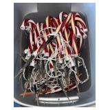 Tote with Lid of Blow-Mold Plastic Christmas