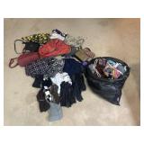 Assortment of Purses, Scarfs, Gloves, Socks