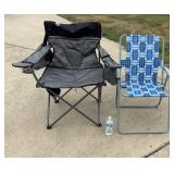 Coleman Cooler Quad Chair in Gray and Black,