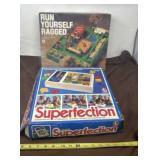 Superfection and Run Yourself Ragged Board Games