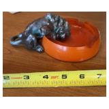 Antique Vintage Drinking Lion Ashtray Tobacicana
