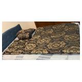 Comforter, Throw Pillows, Shams-Queen size