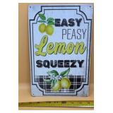 Metal Lemon Sign