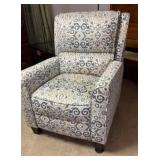 Patterned High-Leg Push Back Recliner