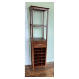 Wooden Wine Rack Tower16 x 15.5 x 67.5 in