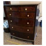 19th Century Wooden 5 Drawer Dresser35.5 x 21.5