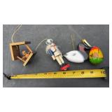 Vtg Wooden Christmas Ornaments