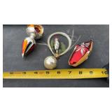 3-Shiny Brite Mercury Glass Christmas Ornaments
